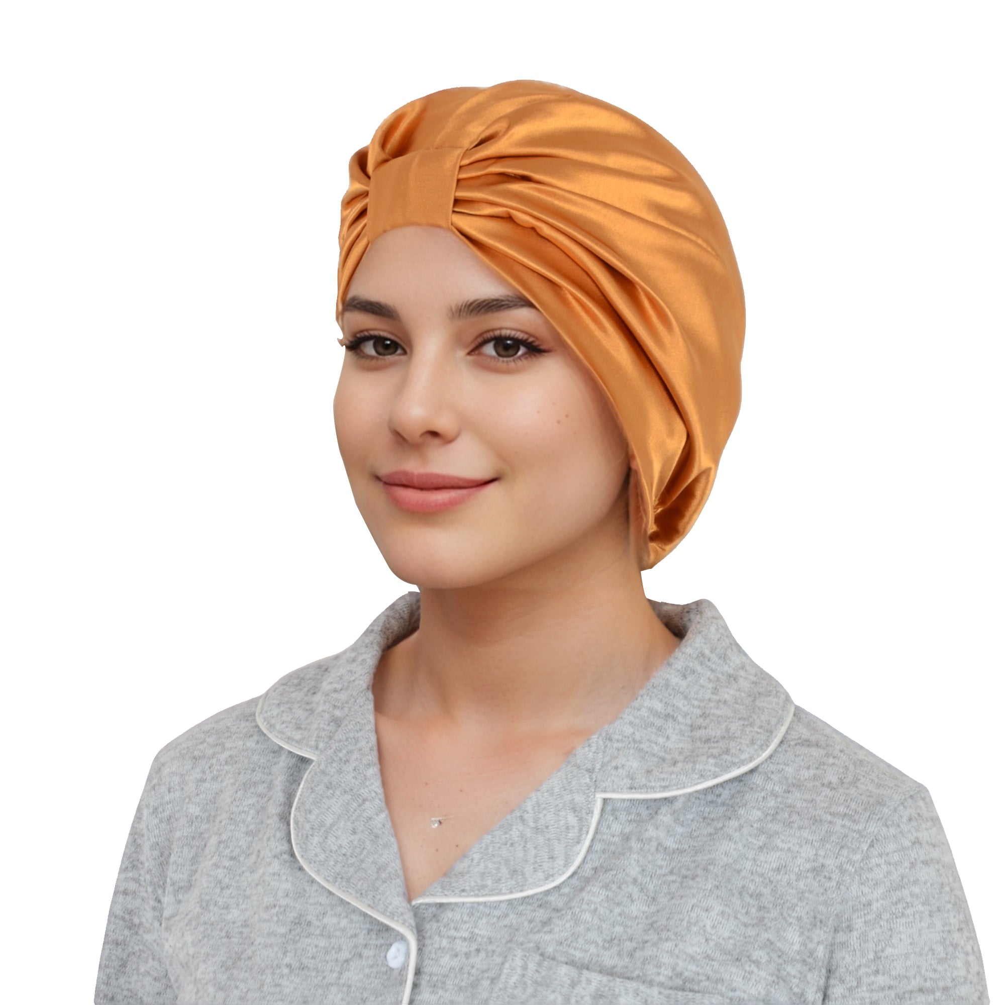 Anna-Kaci Women Silk Bonnet for Sleeping Satin Lined Hair Bonnet Twist Elastic Band Hair Cap