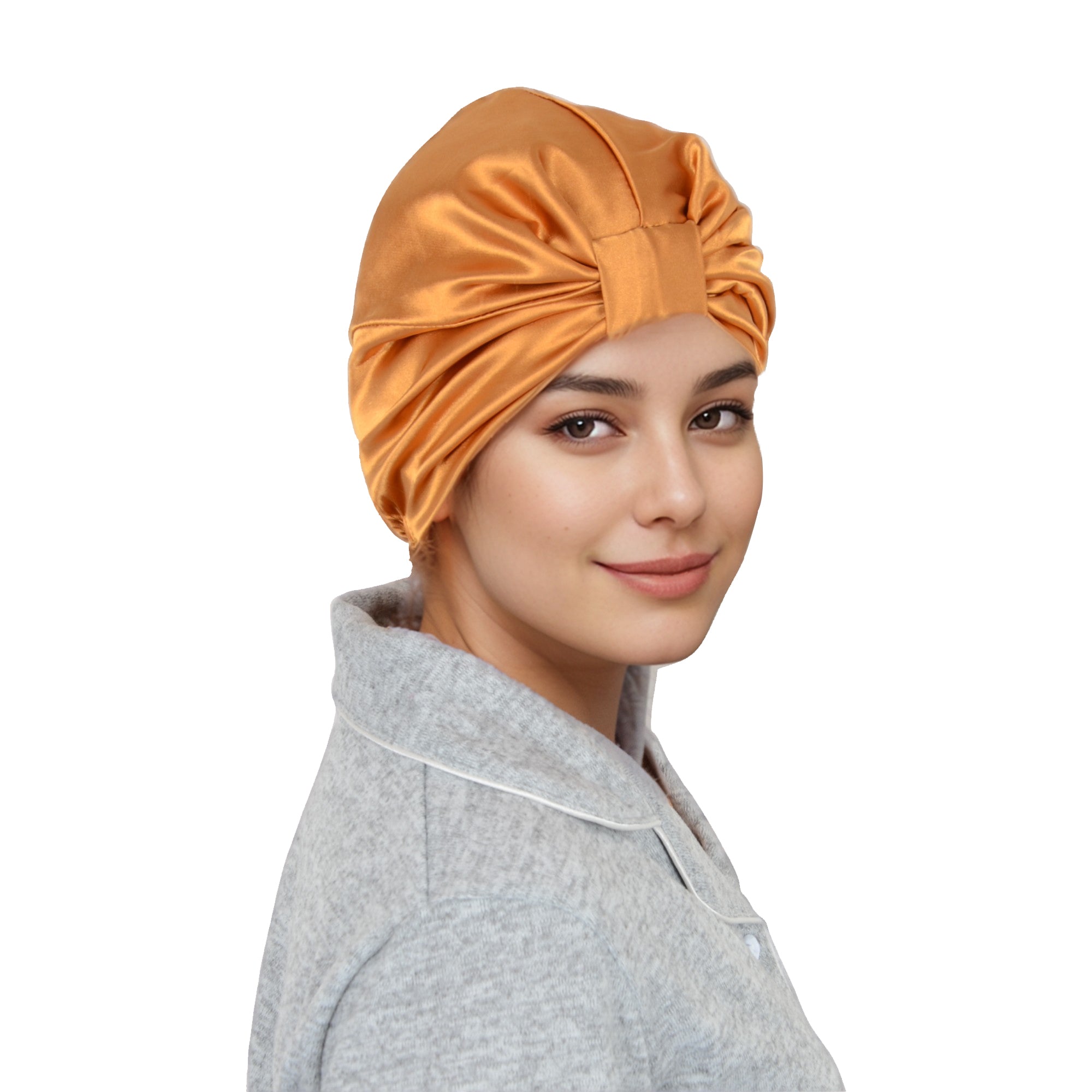 Anna-Kaci Women Silk Bonnet for Sleeping Satin Lined Hair Bonnet Twist Elastic Band Hair Cap