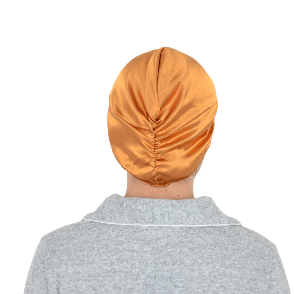 Anna-Kaci Women Silk Bonnet for Sleeping Satin Lined Hair Bonnet Twist Elastic Band Hair Cap