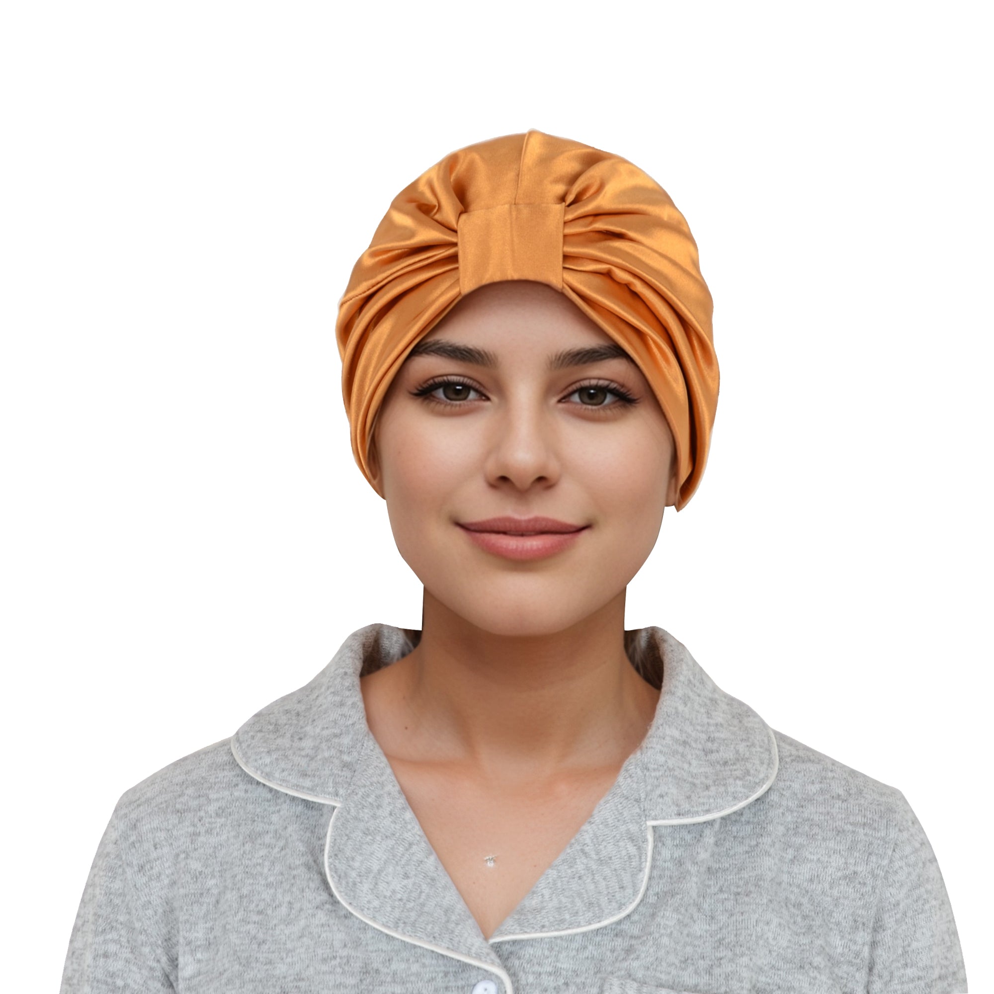 Anna-Kaci Women Silk Bonnet for Sleeping Satin Lined Hair Bonnet Twist Elastic Band Hair Cap