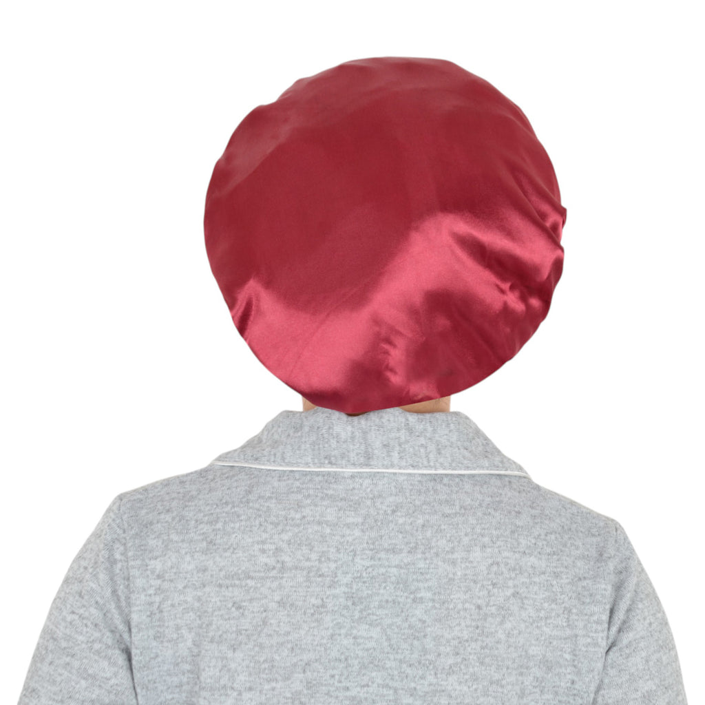 Anna-Kaci Women Silk Bonnet for Sleeping Satin Hair Bonnet with Floral Elastic Band for Hair Protection