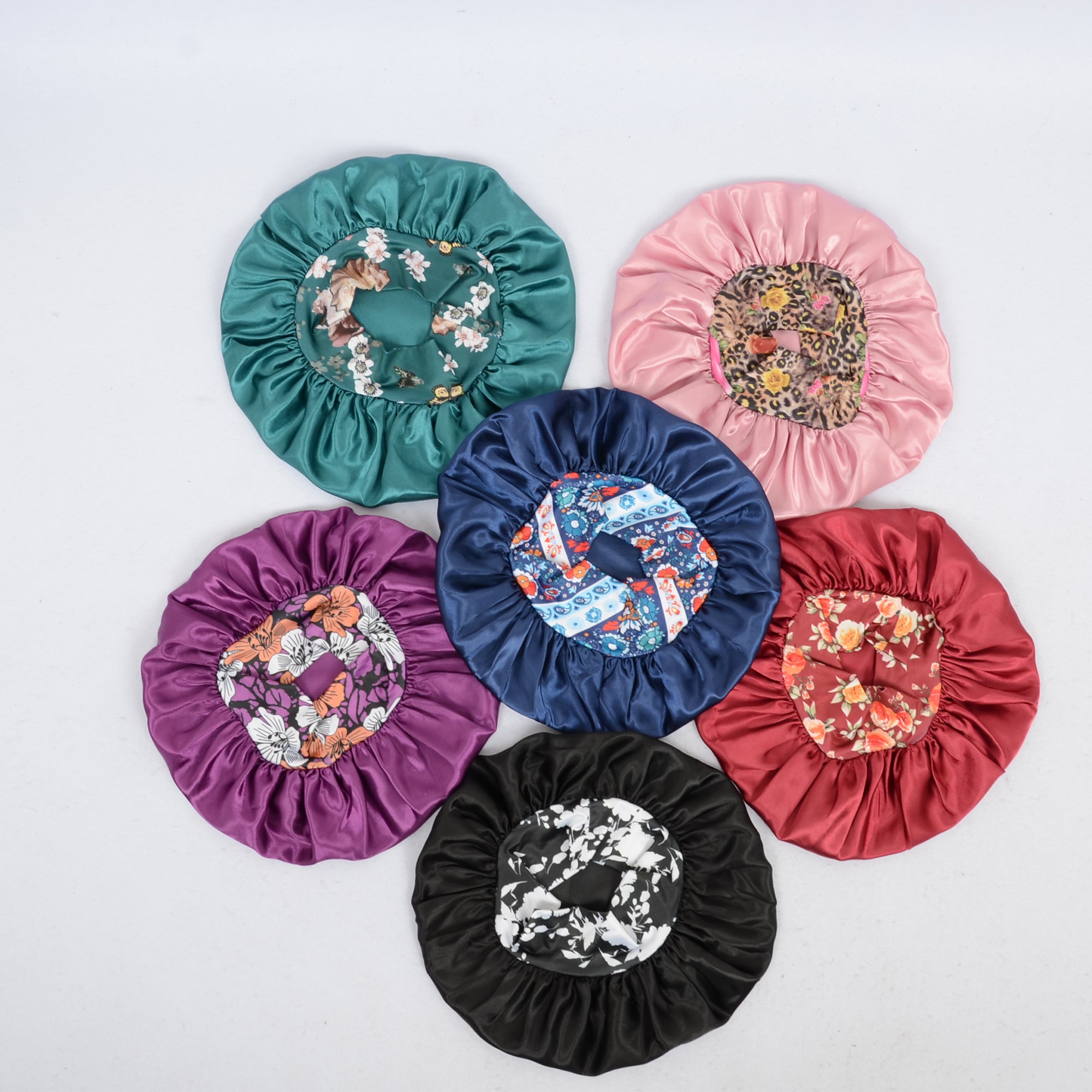 Anna-Kaci Women Silk Bonnet for Sleeping Satin Hair Bonnet with Floral Elastic Band for Hair Protection