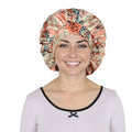 Anna-Kaci Women Silk Bonnet for Sleeping Satin Hair Bonnet with Floral Print and Long Tie Band