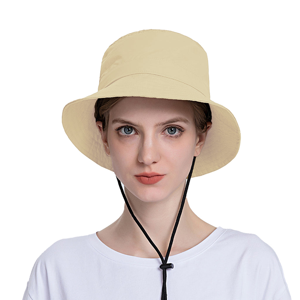Anna-Kaci Bucket Hat Wide Brim UV Protection Lightweight Packable Outdoor Sun Hat with Adjustable Chin Strap