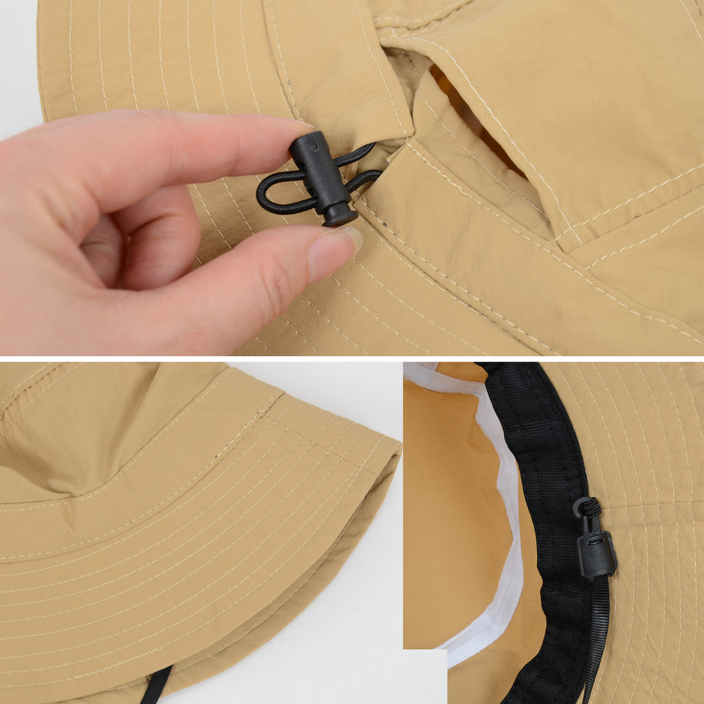 Anna-Kaci Bucket Hat Wide Brim UV Protection Lightweight Packable Outdoor Sun Hat with Adjustable Chin Strap