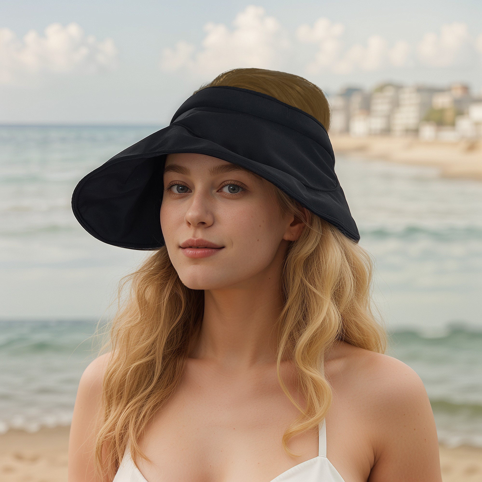 Anna-Kaci Women's Wide Brim Visor Stylish Foldable UPF50+ Sun Protection Hat