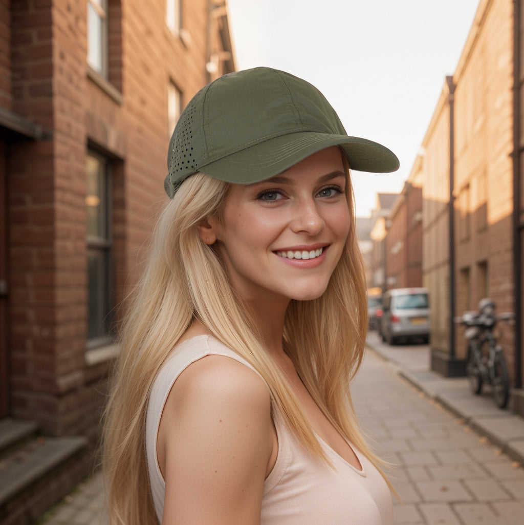 Anna-Kaci Women's Perforated Sports Baseball Cap Stylish Anti-UV Sun Protection Hat