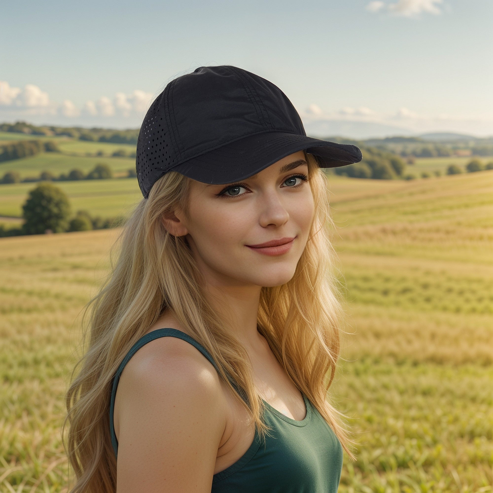 Anna-Kaci Women's Perforated Sports Baseball Cap Stylish Anti-UV Sun Protection Hat