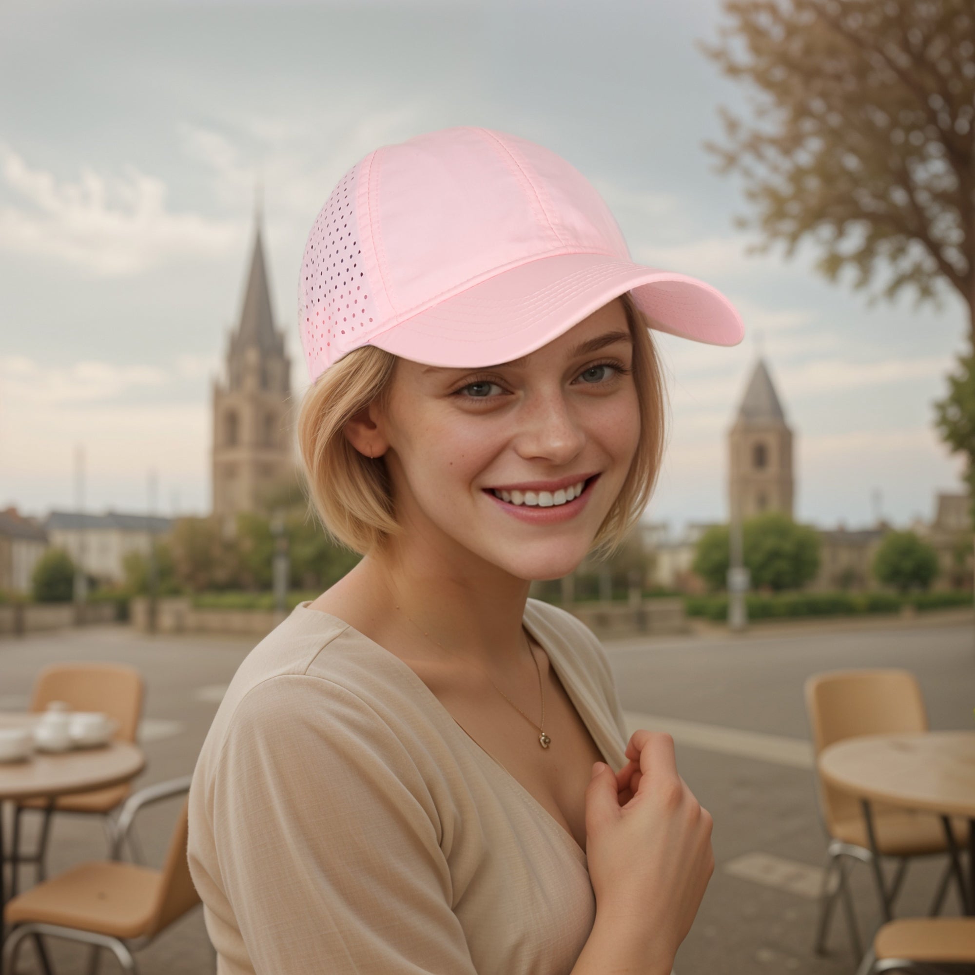 Anna-Kaci Women's Perforated Sports Baseball Cap Stylish Anti-UV Sun Protection Hat