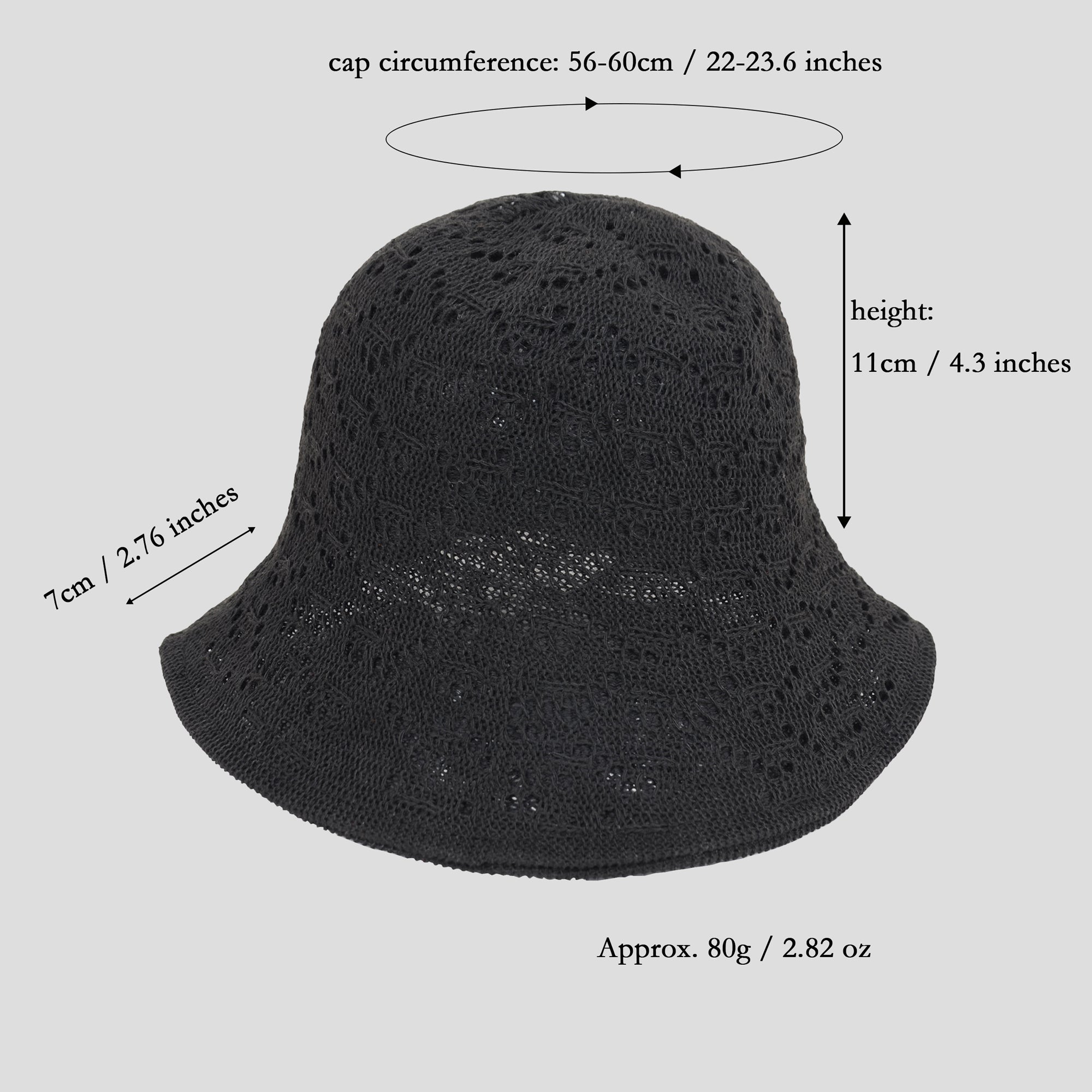 Anna-Kaci Women's Crocheted Bucket Hat Foldable Breathable Sun Protection