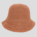 Anna-Kaci Women's Crocheted Bucket Hat Foldable Breathable Sun Protection