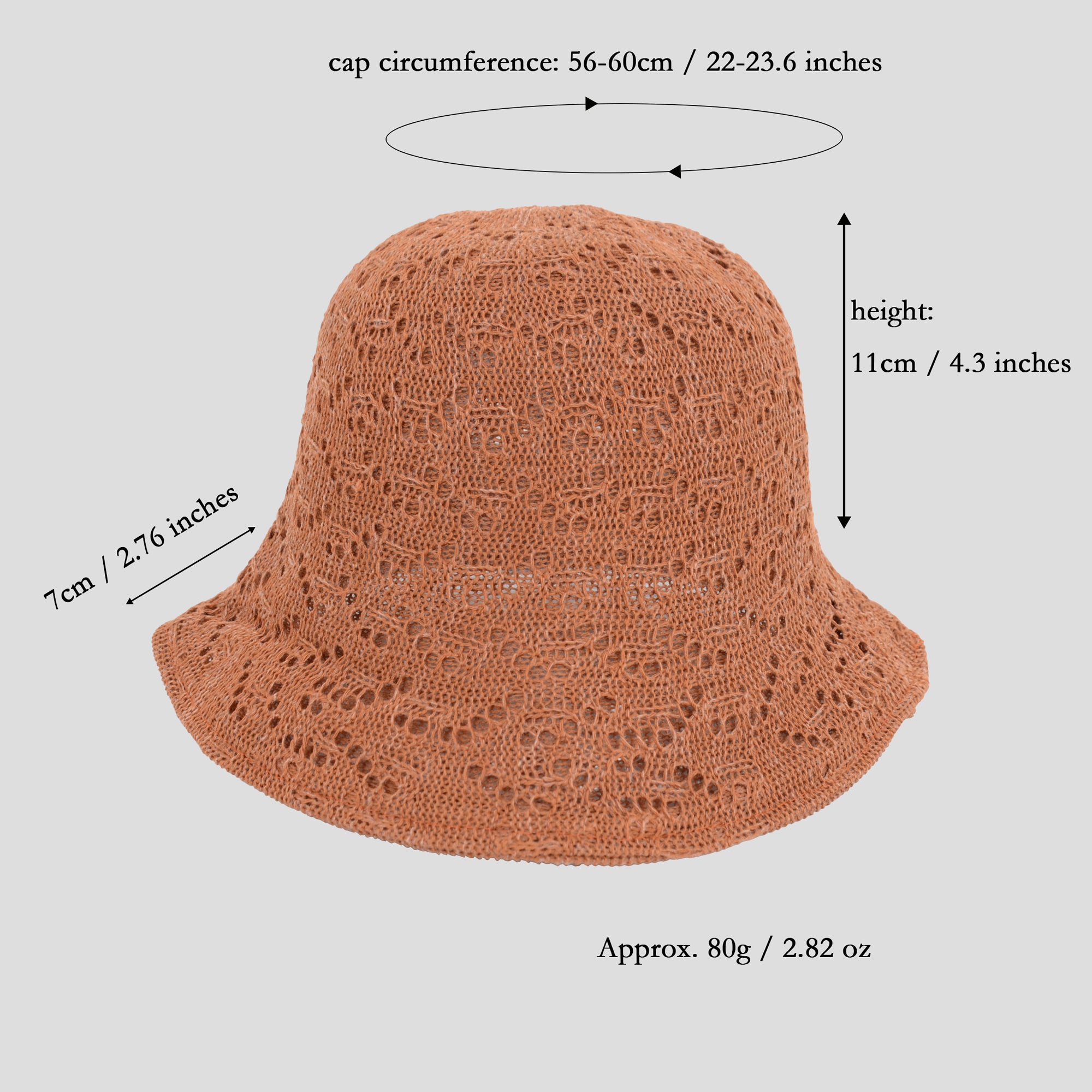 Anna-Kaci Women's Crocheted Bucket Hat Foldable Breathable Sun Protection