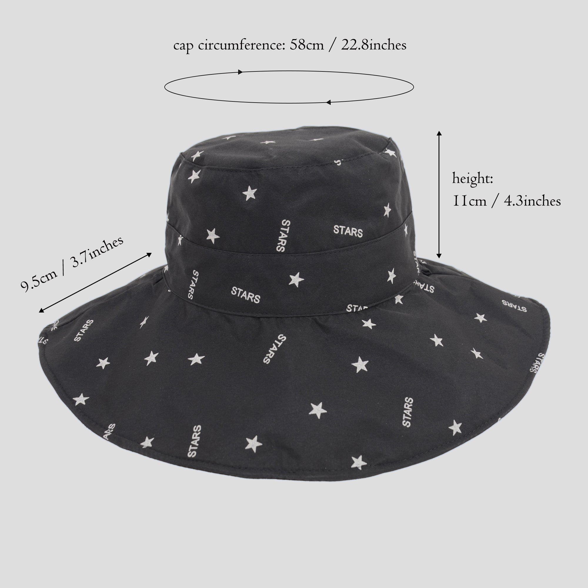 Anna-Kaci Women's Star Print Bucket Hats Reversible Anti-UV Hat