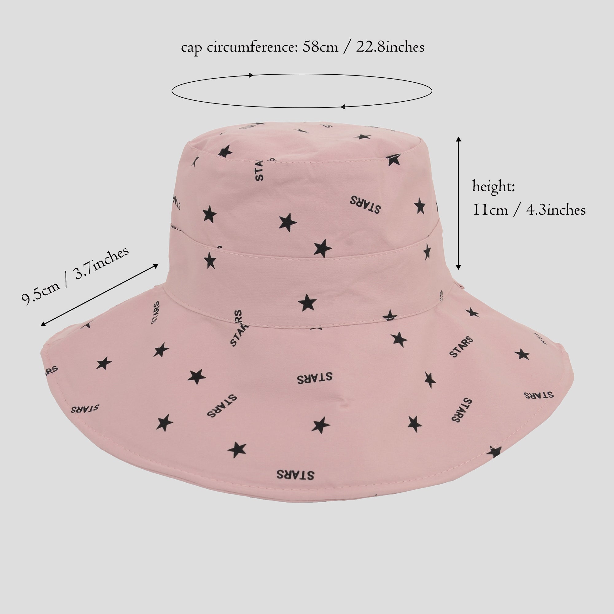 Anna-Kaci Women's Star Print Bucket Hats Reversible Anti-UV Hat