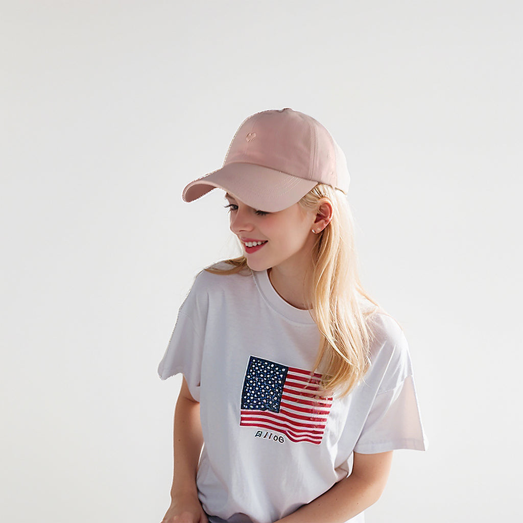 Anna-Kaci Women's Embroidered Baseball Cap Large Bun Half Hollow Top Soft Cotton Trucker Hat