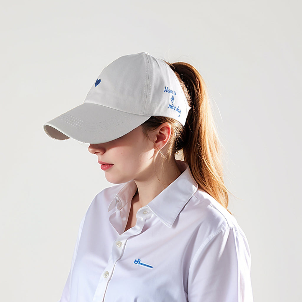 Anna-Kaci Women's Embroidered Baseball Cap Large Bun Half Hollow Top Soft Cotton Trucker Hat