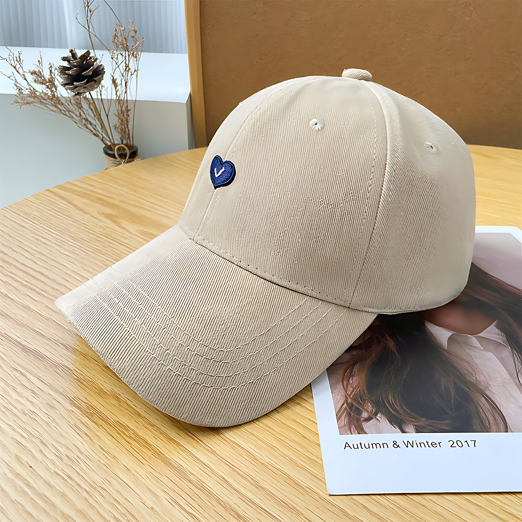 Anna-Kaci Women's Embroidered Baseball Cap Low Bun Large Head Circumference Soft Cotton Trucker Hat