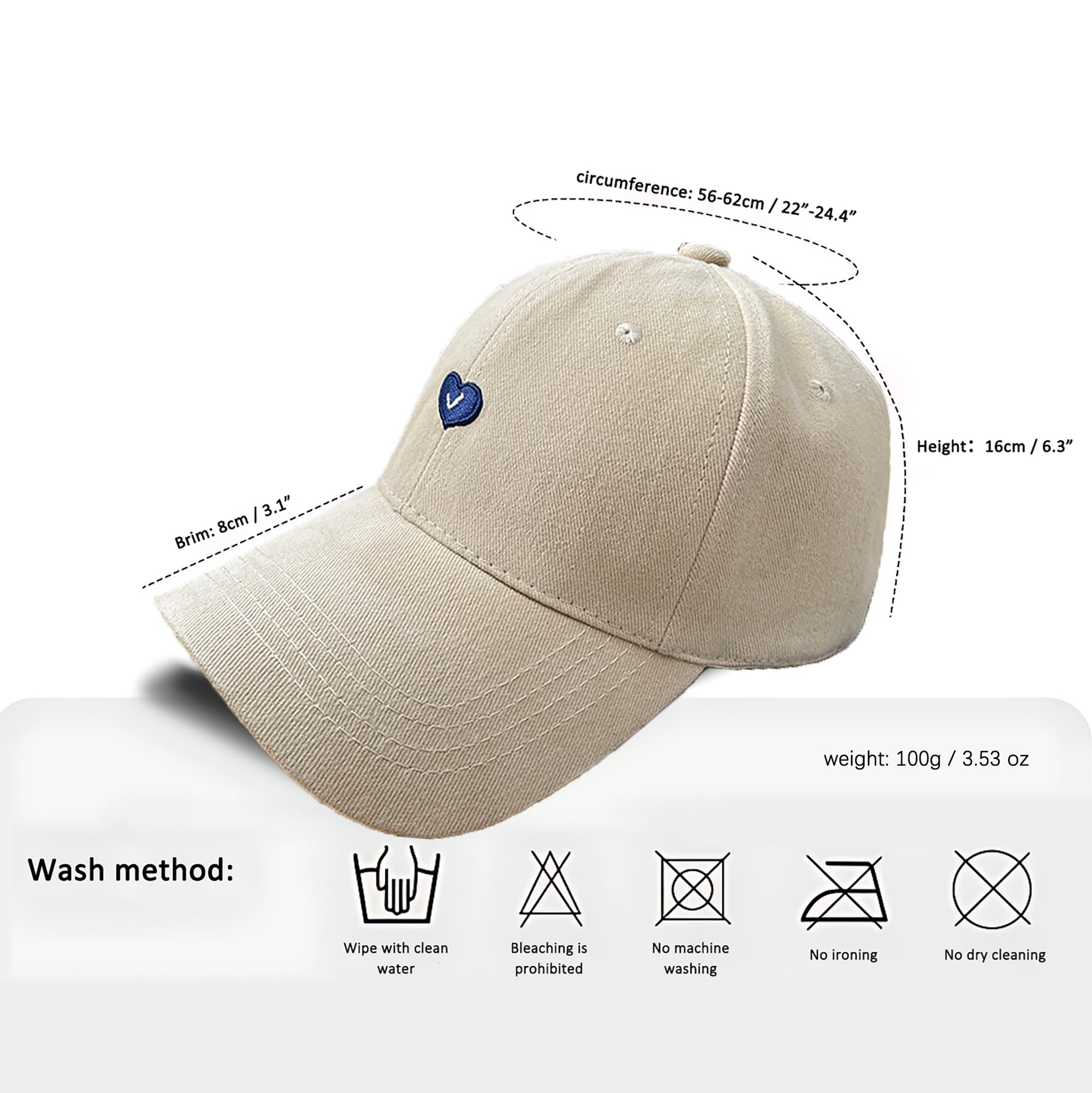 Anna-Kaci Women's Embroidered Baseball Cap Low Bun Large Head Circumference Soft Cotton Trucker Hat