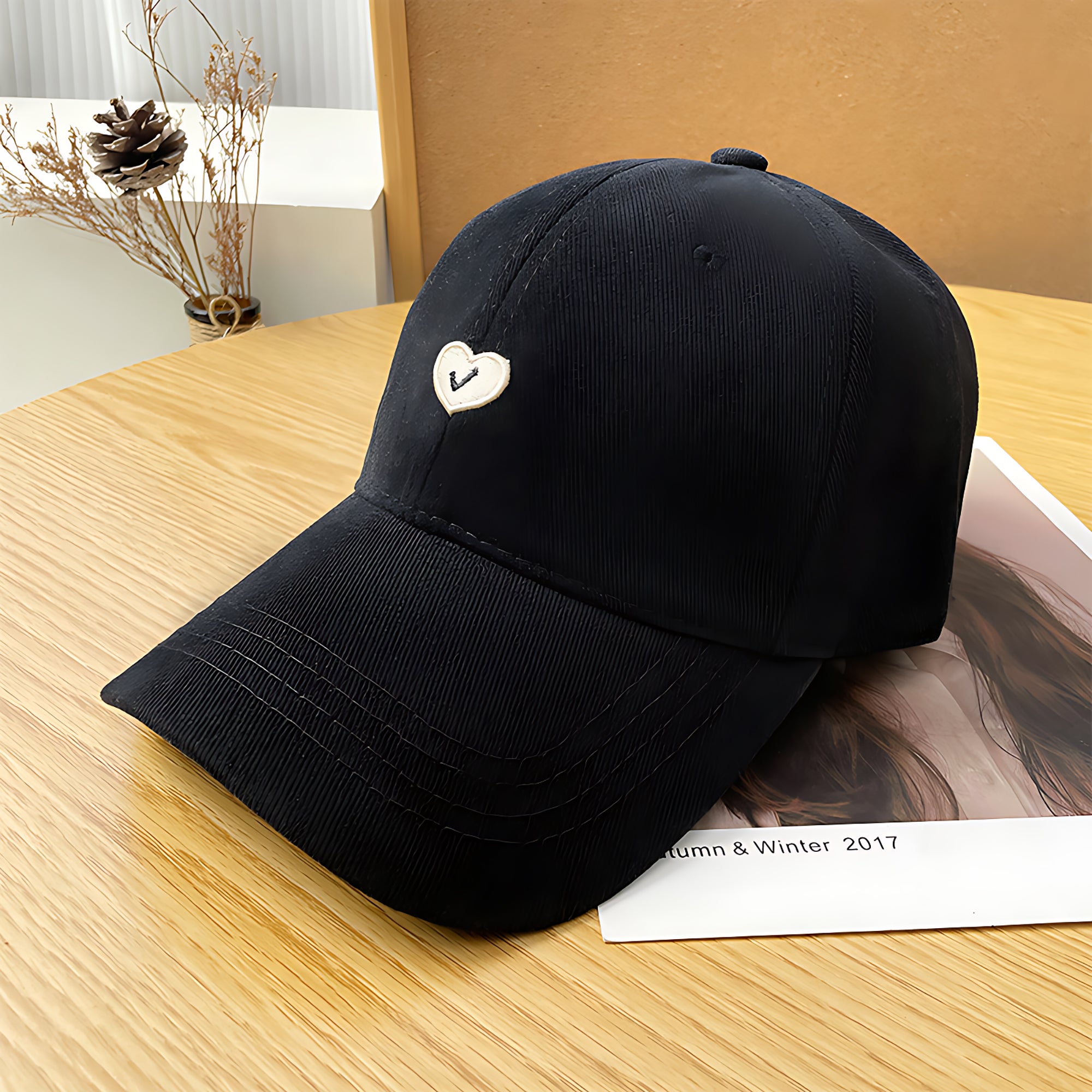 Anna-Kaci Women's Embroidered Baseball Cap Low Bun Large Head Circumference Soft Cotton Trucker Hat