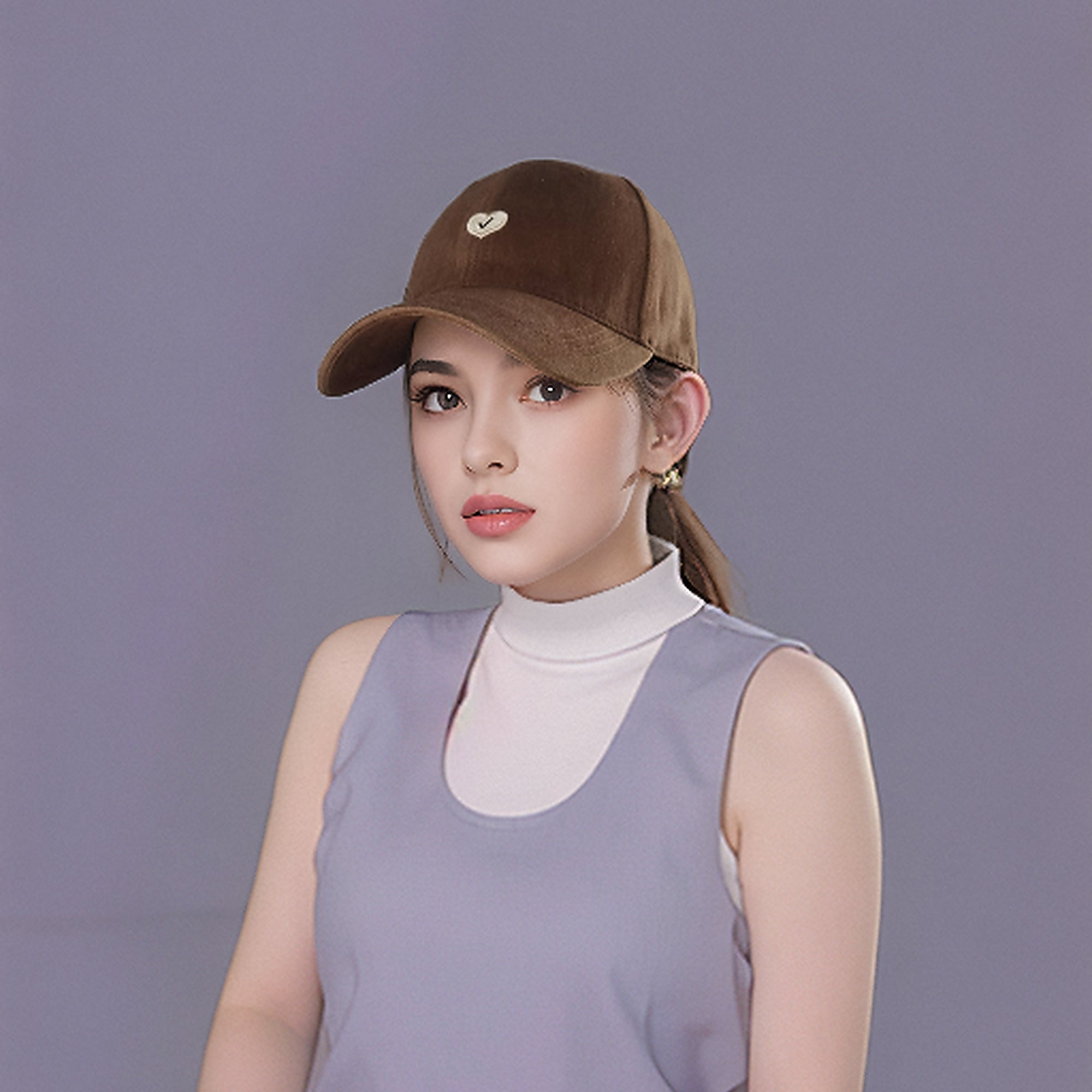 Anna-Kaci Women's Embroidered Baseball Cap Low Bun Large Head Circumference Soft Cotton Trucker Hat