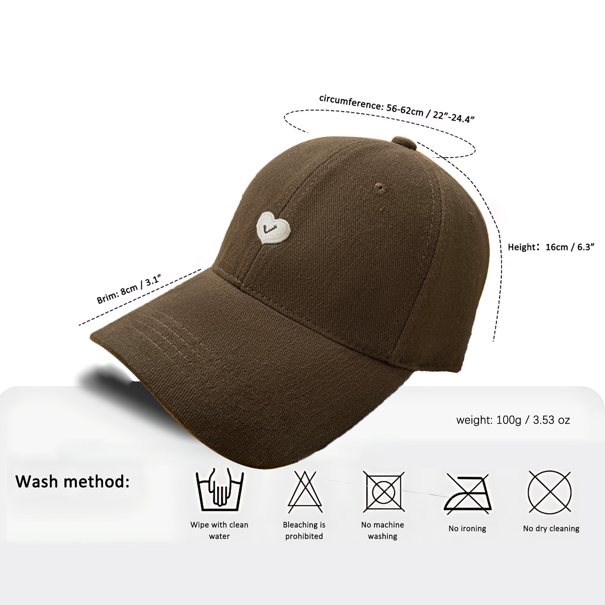 Anna-Kaci Women's Embroidered Baseball Cap Low Bun Large Head Circumference Soft Cotton Trucker Hat
