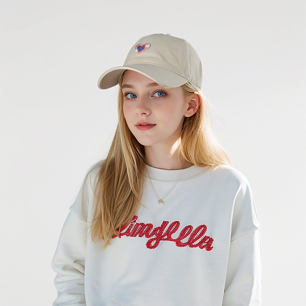 Anna-Kaci Women's Heart Embroidered Baseball Cap Low Bun Soft Cotton Trucker Hat