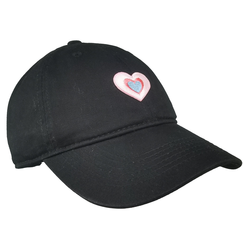 Anna-Kaci Women's Heart Embroidered Baseball Cap Low Bun Soft Cotton Trucker Hat