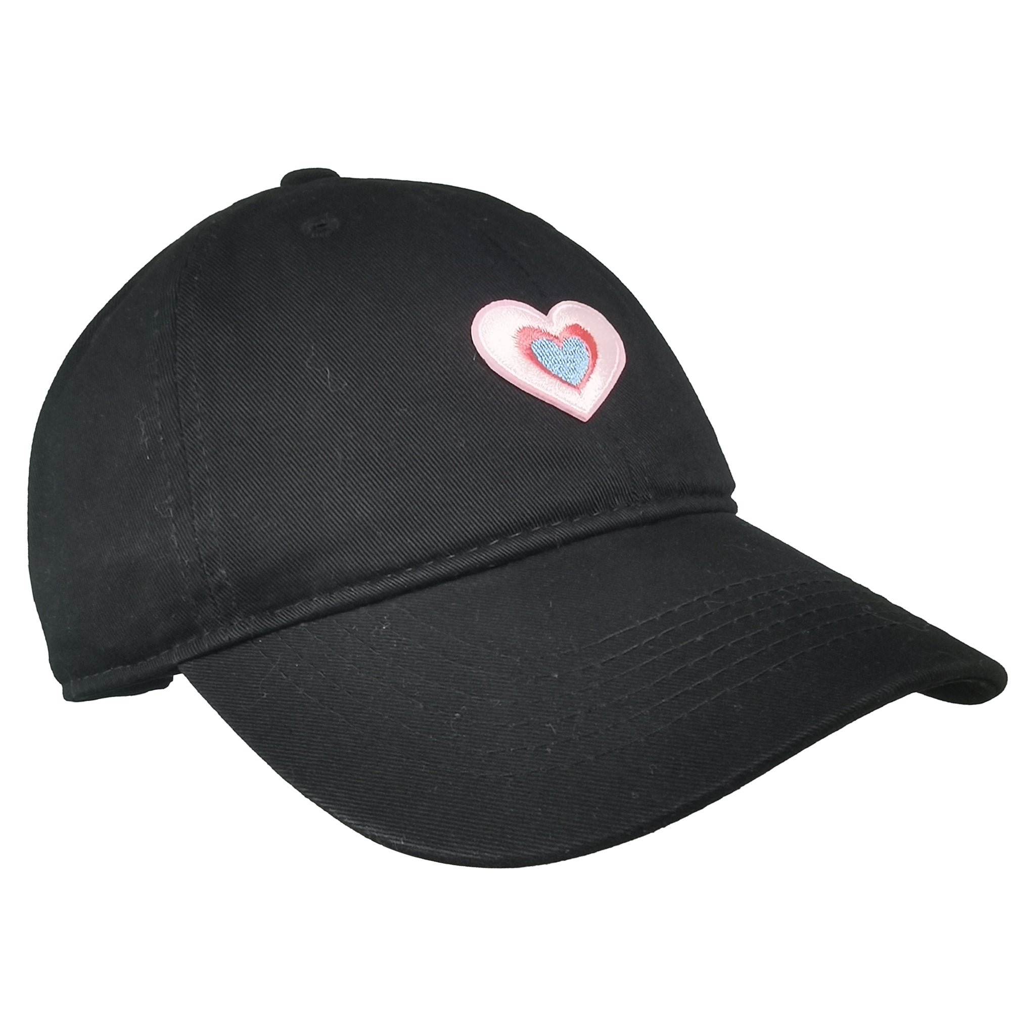 Anna-Kaci Women's Heart Embroidered Baseball Cap Low Bun Soft Cotton Trucker Hat