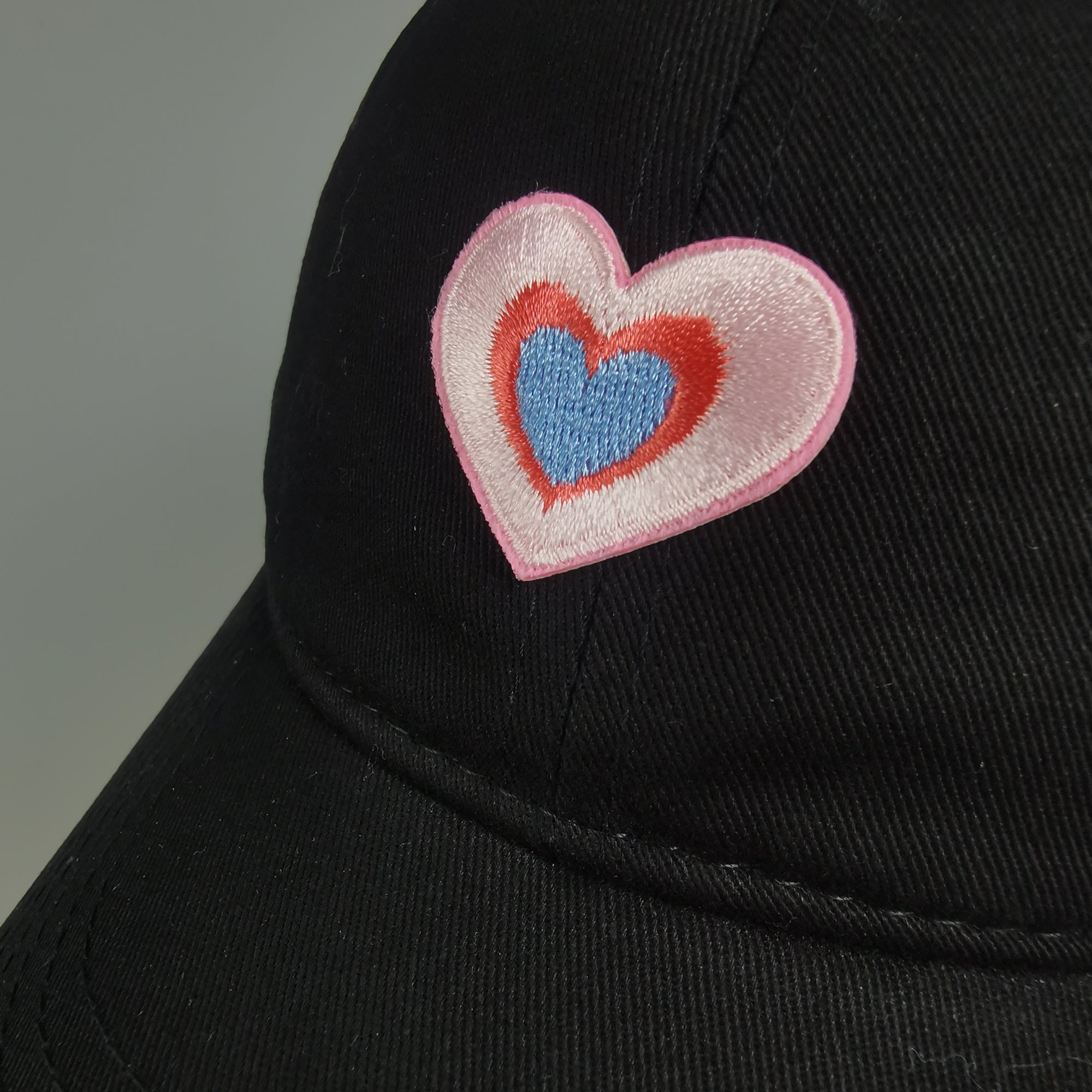 Anna-Kaci Women's Heart Embroidered Baseball Cap Low Bun Soft Cotton Trucker Hat