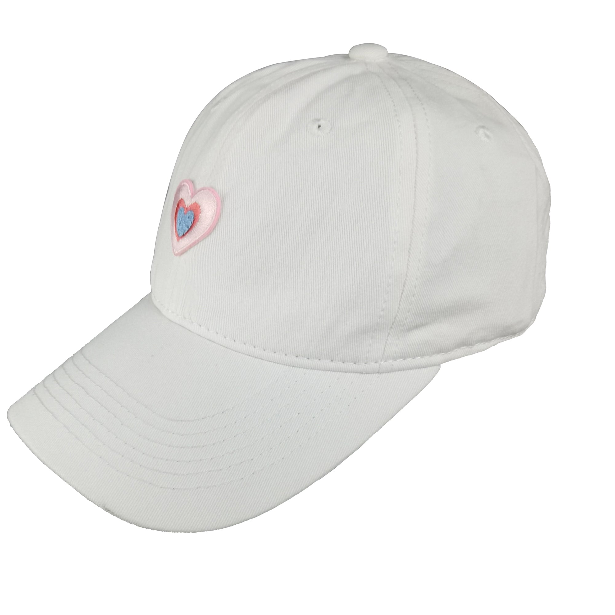 Anna-Kaci Women's Heart Embroidered Baseball Cap Low Bun Soft Cotton Trucker Hat