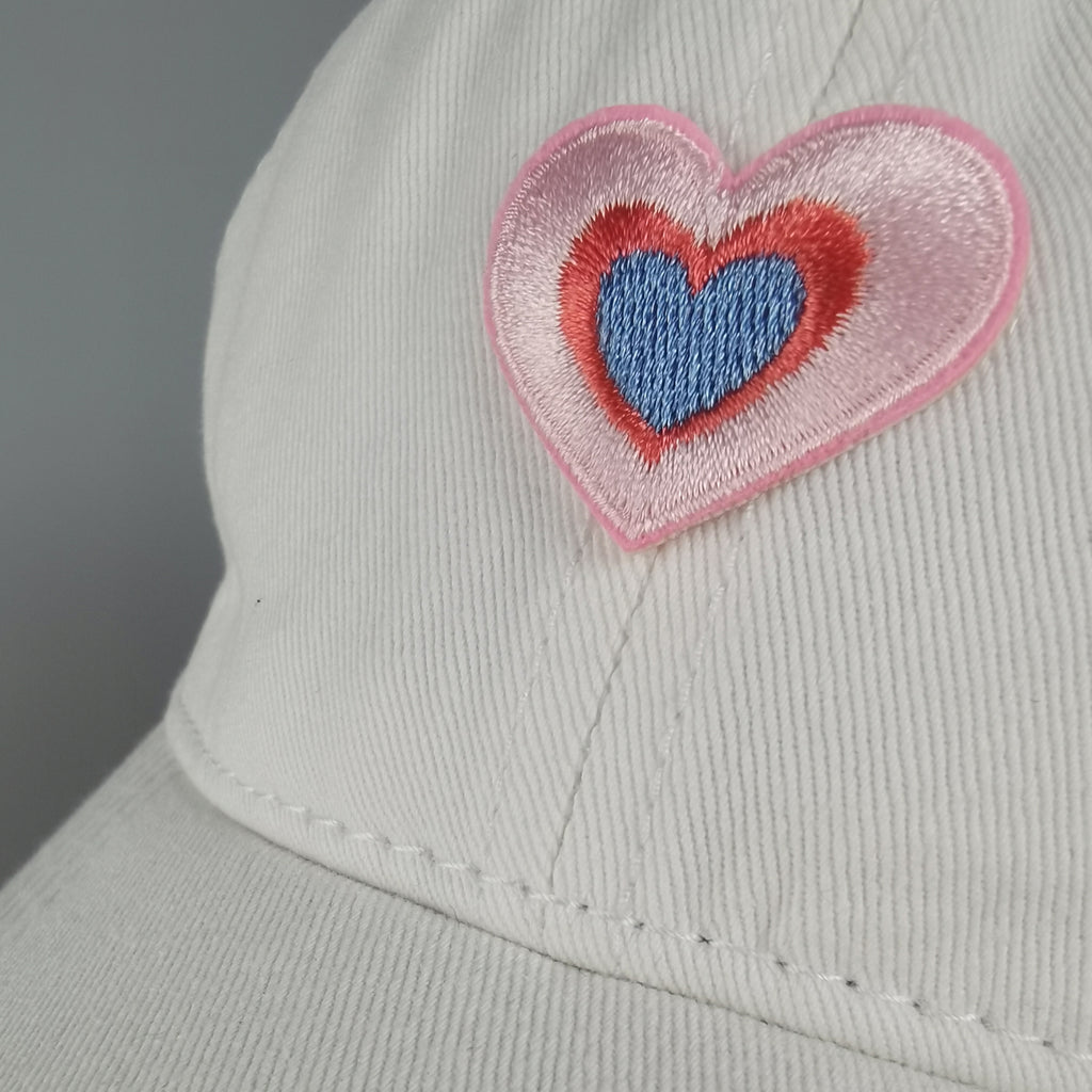 Anna-Kaci Women's Heart Embroidered Baseball Cap Low Bun Soft Cotton Trucker Hat