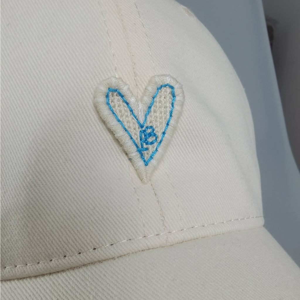 Anna-Kaci Women's Heart Embroidered Baseball Cap Low Bun Soft Cotton Trucker Hat