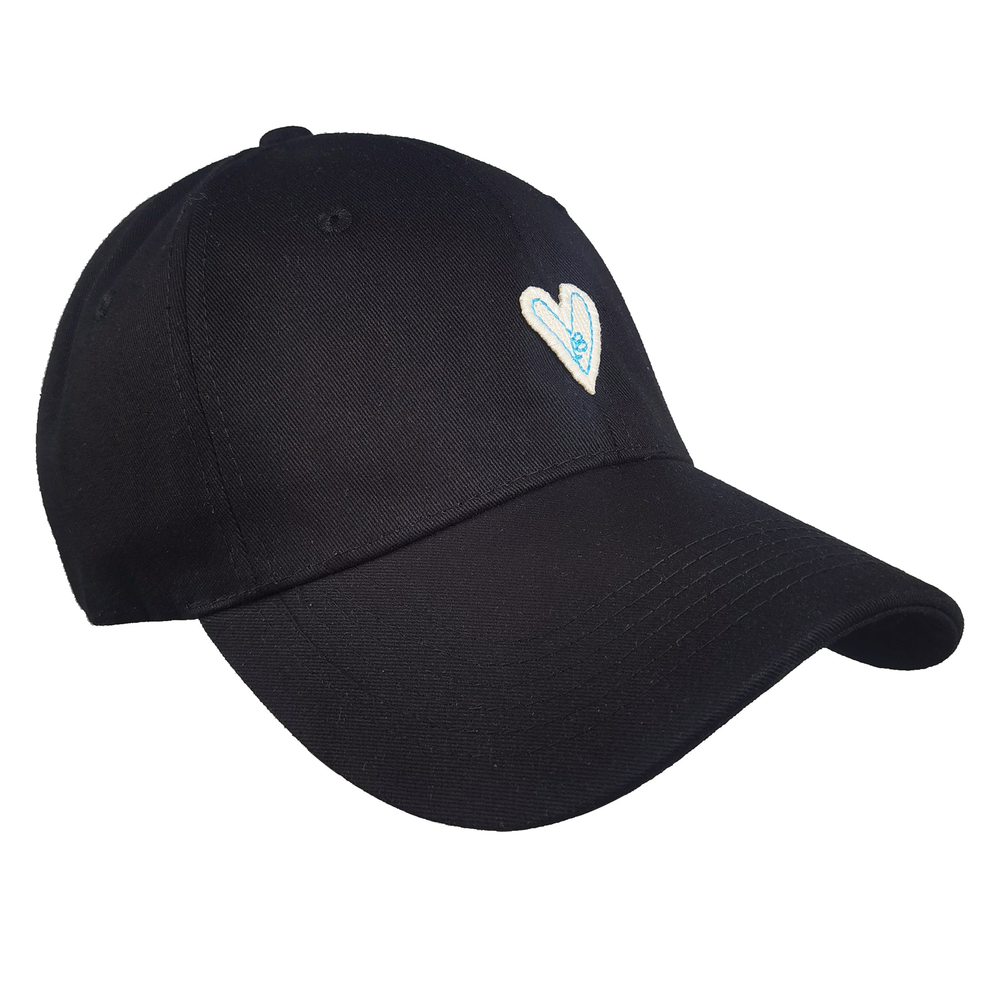 Anna-Kaci Women's Heart Embroidered Baseball Cap Low Bun Soft Cotton Trucker Hat