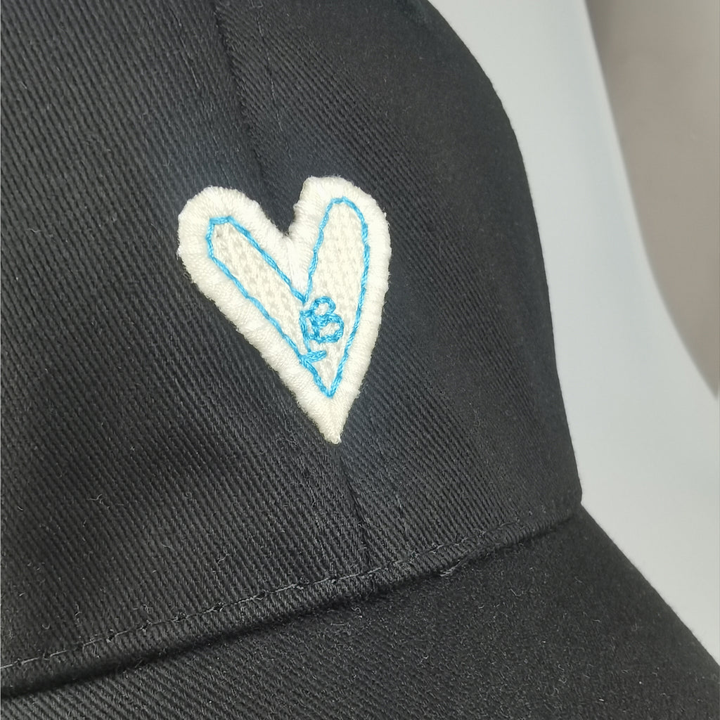 Anna-Kaci Women's Heart Embroidered Baseball Cap Low Bun Soft Cotton Trucker Hat