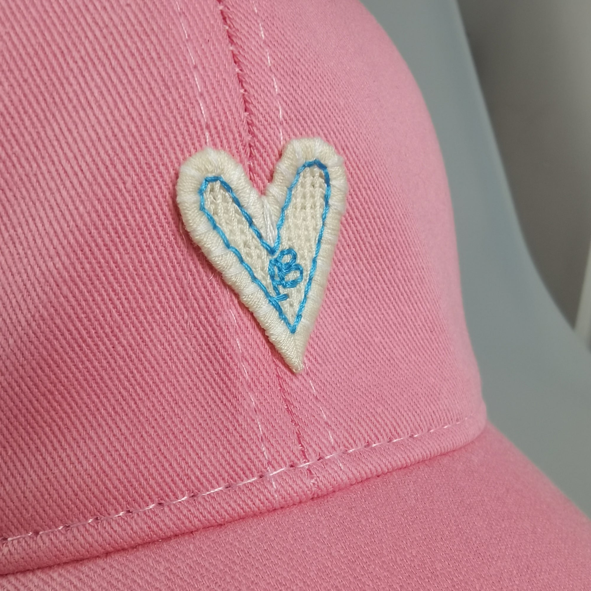 Anna-Kaci Women's Heart Embroidered Baseball Cap Low Bun Soft Cotton Trucker Hat
