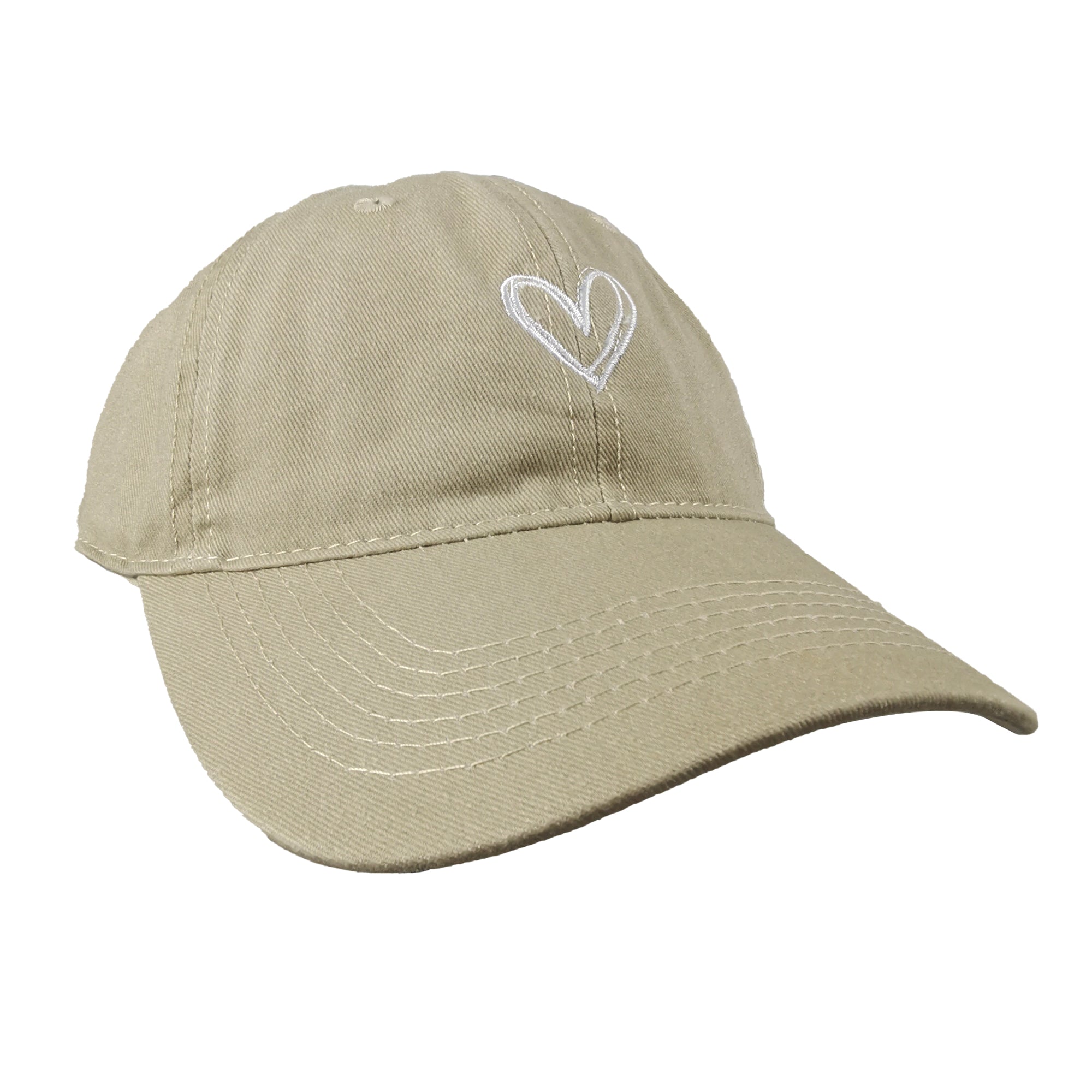 Anna-Kaci Women's Heart Embroidered Baseball Cap Low Bun Soft Cotton Trucker Hat