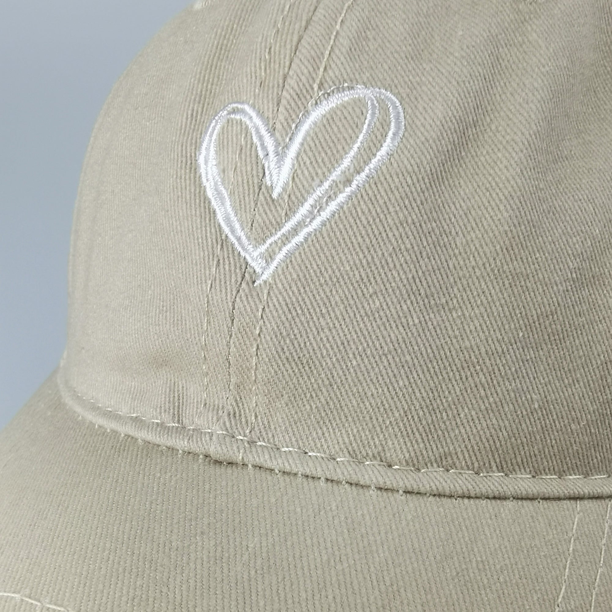 Anna-Kaci Women's Heart Embroidered Baseball Cap Low Bun Soft Cotton Trucker Hat