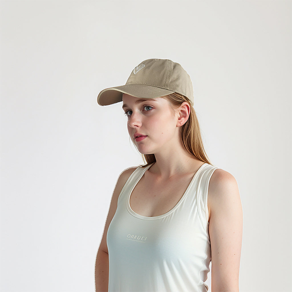 Anna-Kaci Women's Heart Embroidered Baseball Cap Low Bun Soft Cotton Trucker Hat