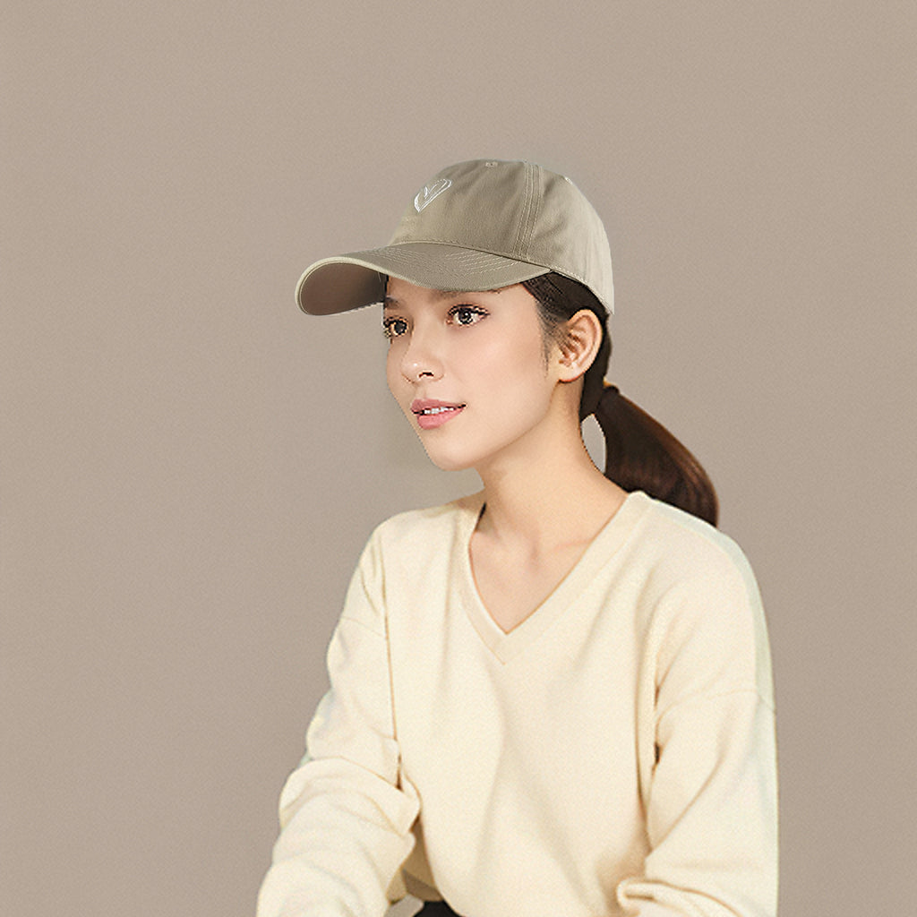 Anna-Kaci Women's Heart Embroidered Baseball Cap Low Bun Soft Cotton Trucker Hat