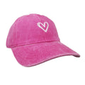 Anna-Kaci Women's Heart Embroidered Baseball Cap Low Bun Soft Cotton Trucker Hat