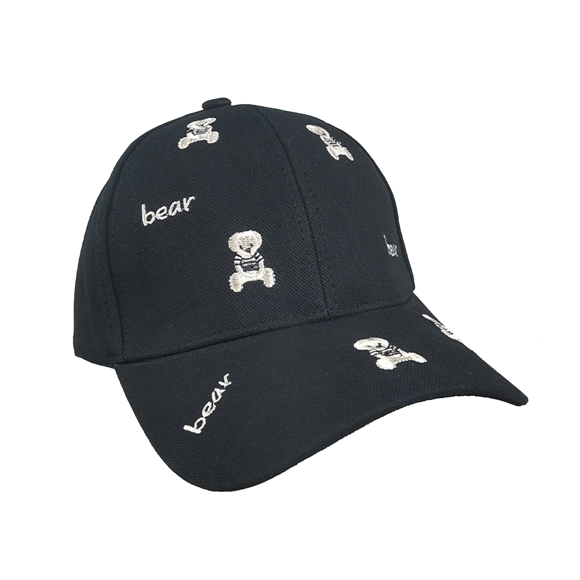 Anna-Kaci Women's Bear Embroidered Baseball Cap Low Bun Large Head Circumference Soft Cotton Trucker Hat