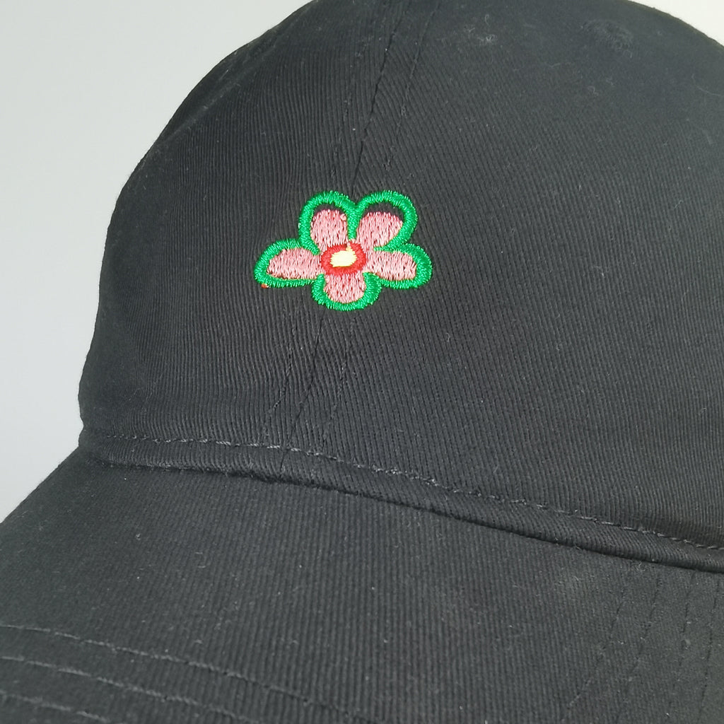Anna-Kaci Women's Flower Embroidered Baseball Cap Low Bun Soft Cotton Trucker Hat