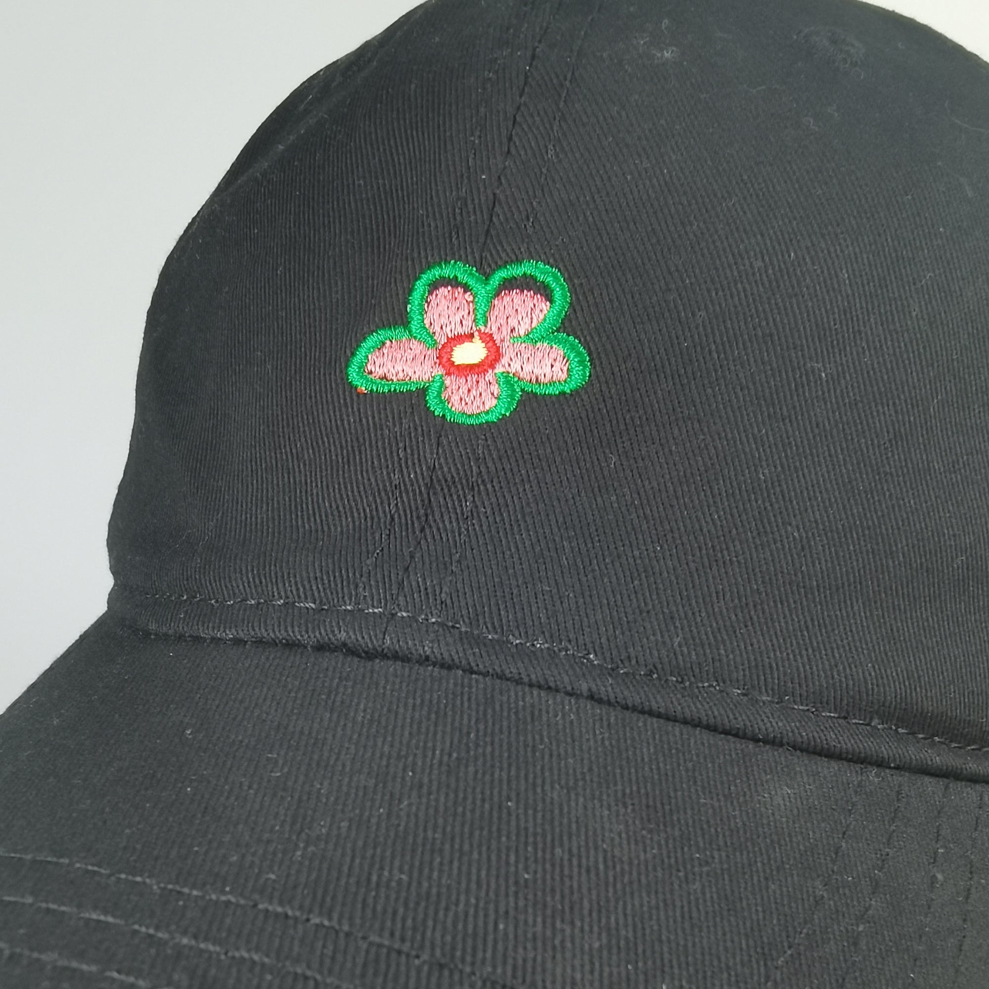 Anna-Kaci Women's Flower Embroidered Baseball Cap Low Bun Soft Cotton Trucker Hat