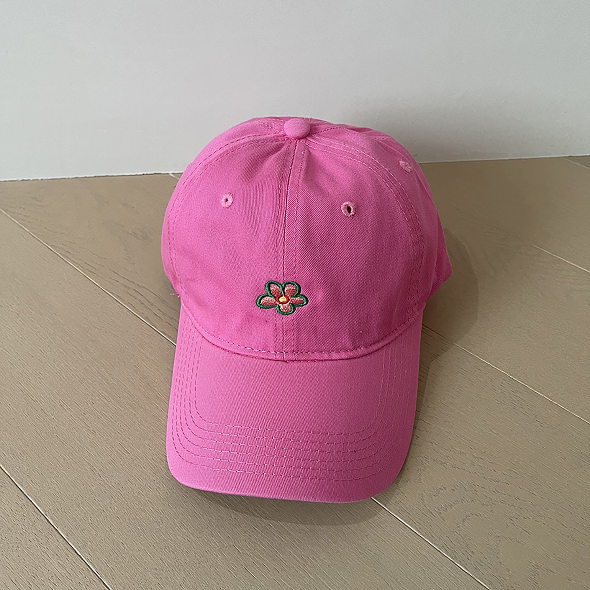 Anna-Kaci Women's Flower Embroidered Baseball Cap Low Bun Soft Cotton Trucker Hat