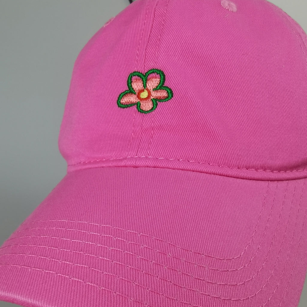 Anna-Kaci Women's Flower Embroidered Baseball Cap Low Bun Soft Cotton Trucker Hat