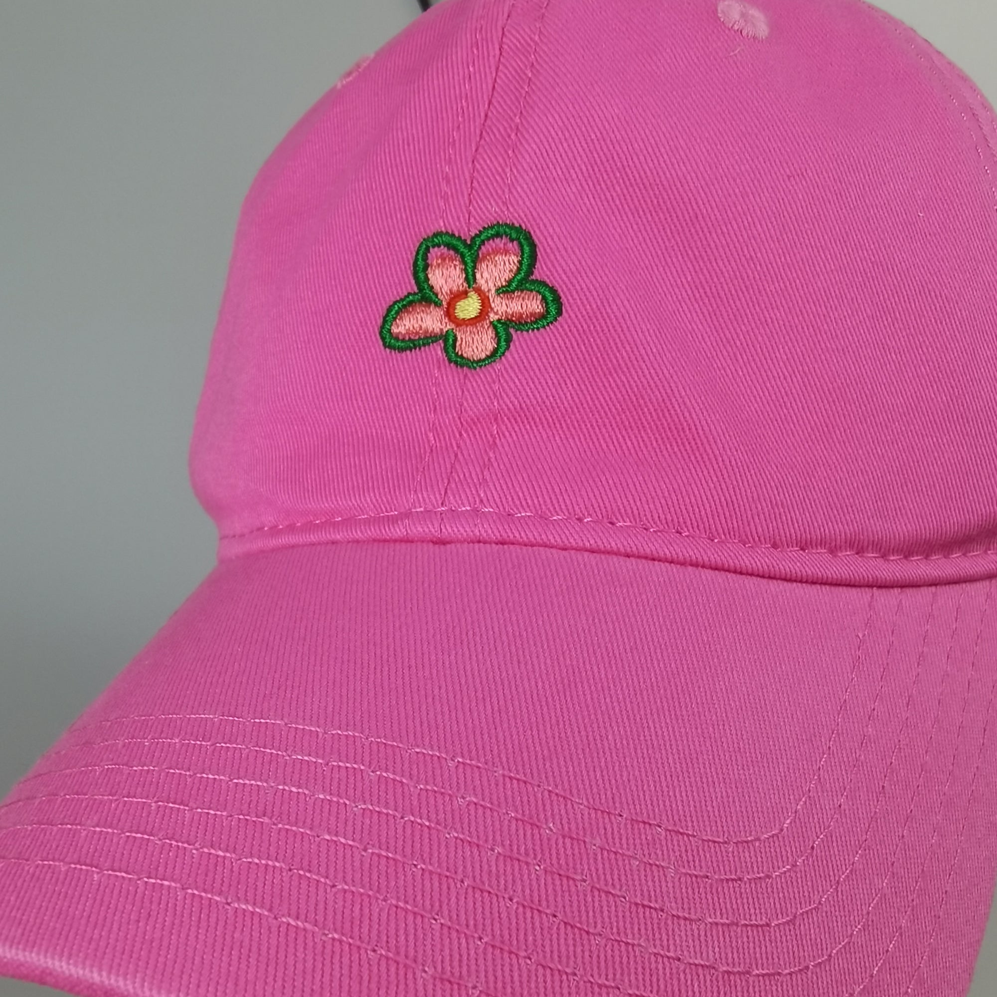 Anna-Kaci Women's Flower Embroidered Baseball Cap Low Bun Soft Cotton Trucker Hat