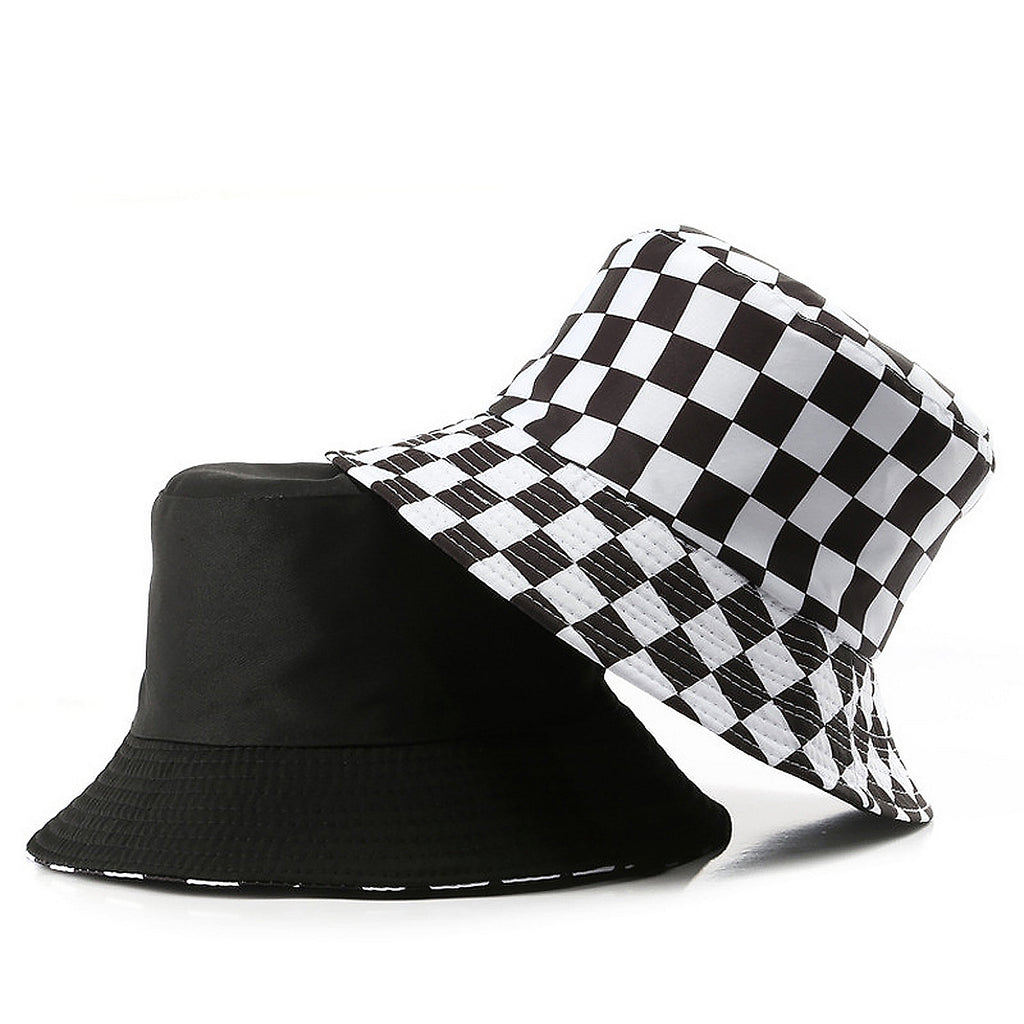 Anna-Kaci Women's Bucket Hats Reversible Checkered Pattern Fisherman Cap