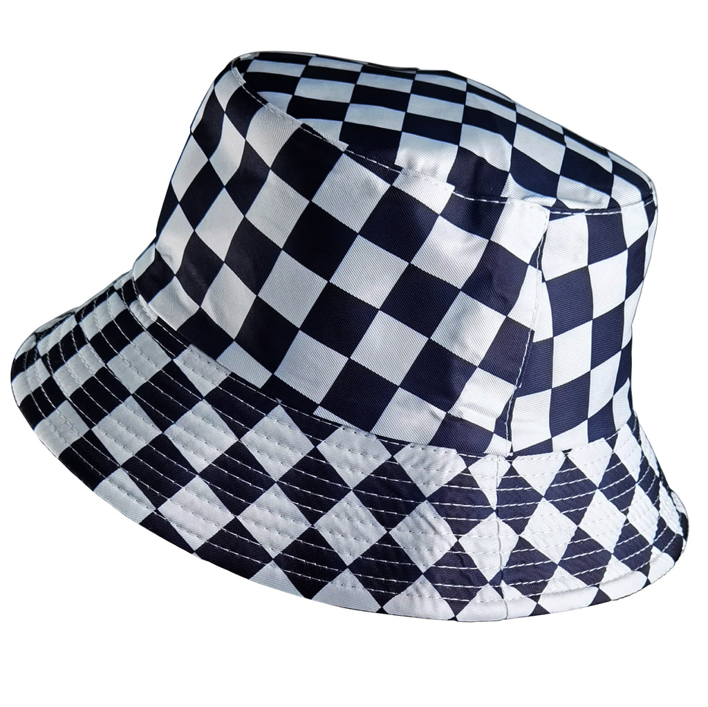 Anna-Kaci Women's Bucket Hats Reversible Checkered Pattern Fisherman Cap