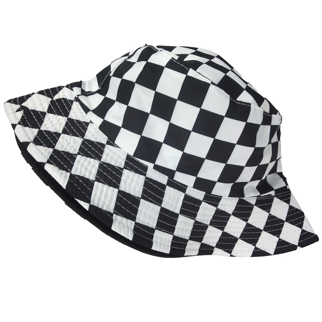 Anna-Kaci Women's Bucket Hats Reversible Checkered Pattern Fisherman Cap