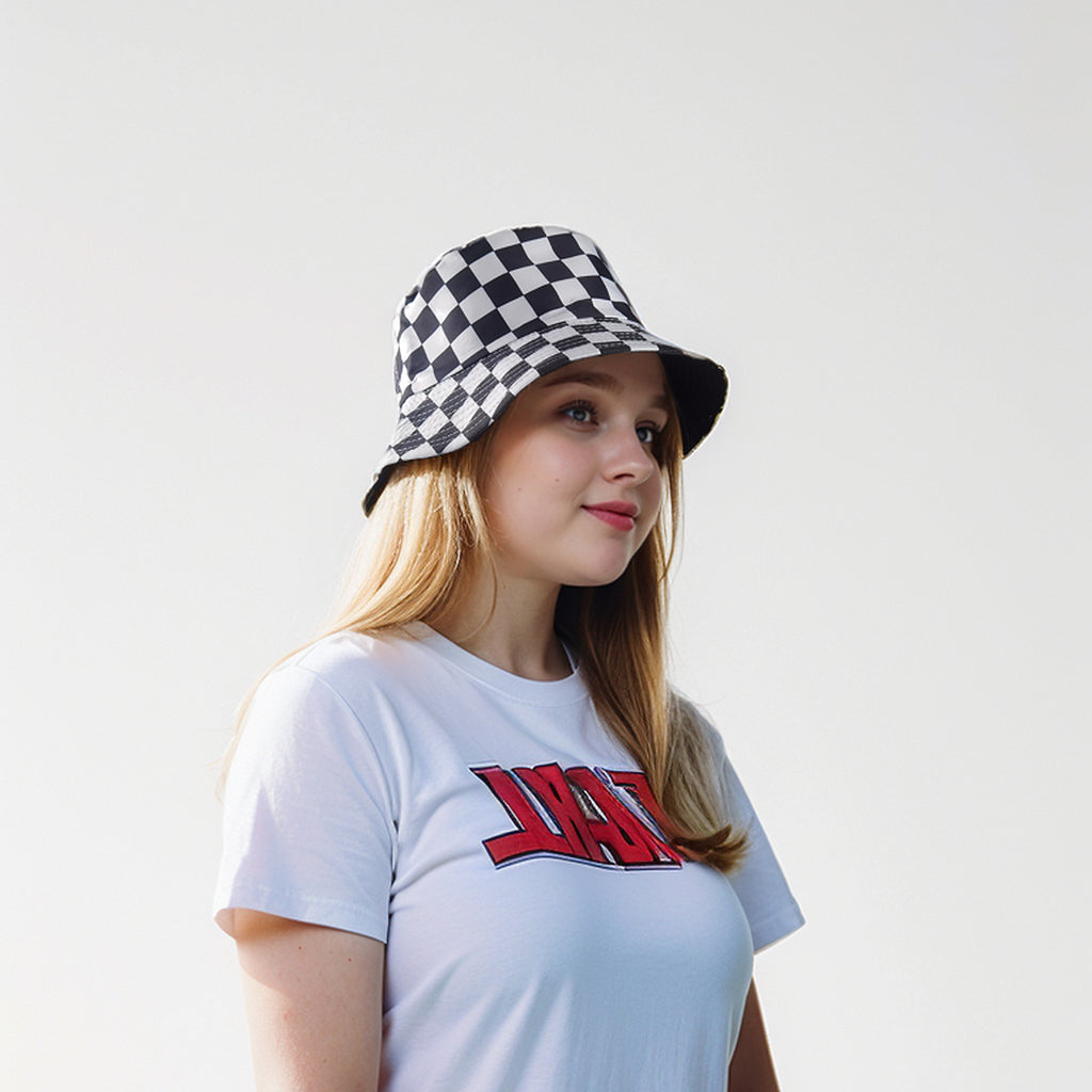 Anna-Kaci Women's Bucket Hats Reversible Checkered Pattern Fisherman Cap